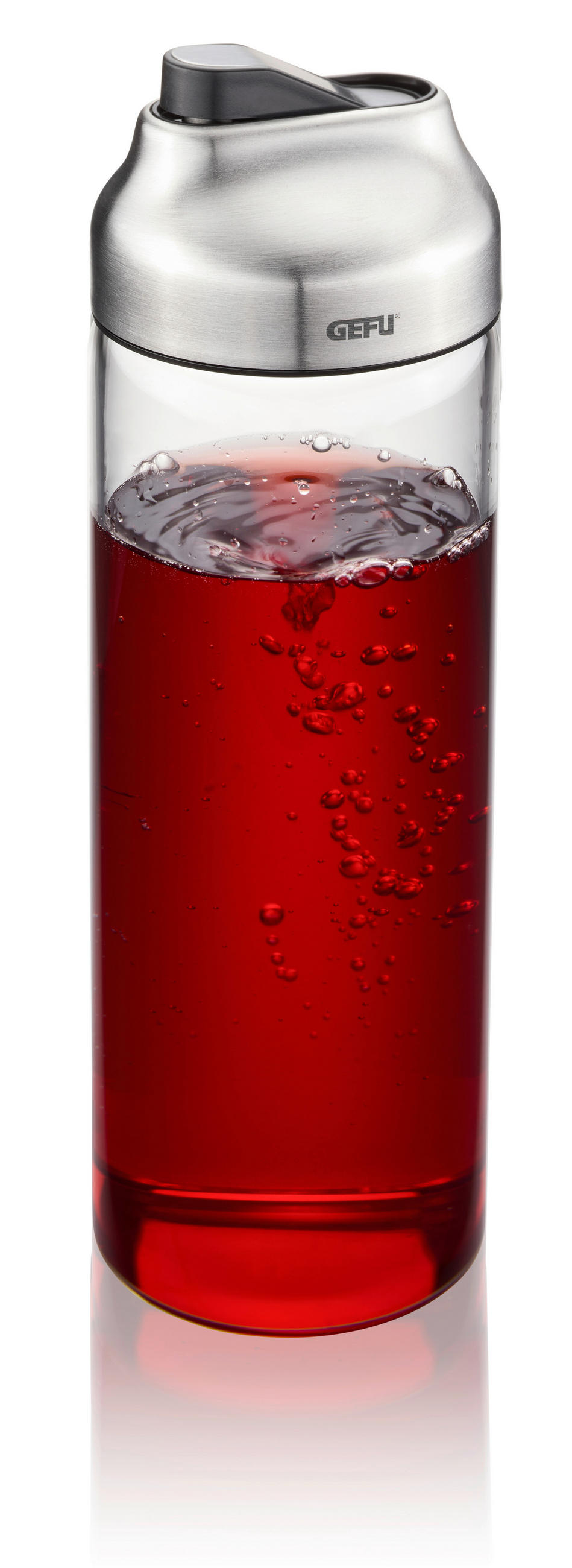 ESSIG-/ÖLFLASCHE - Edelstahlfarben/Transparent, Basics, Glas/Kunststoff (6,5/20cm) - Gefu