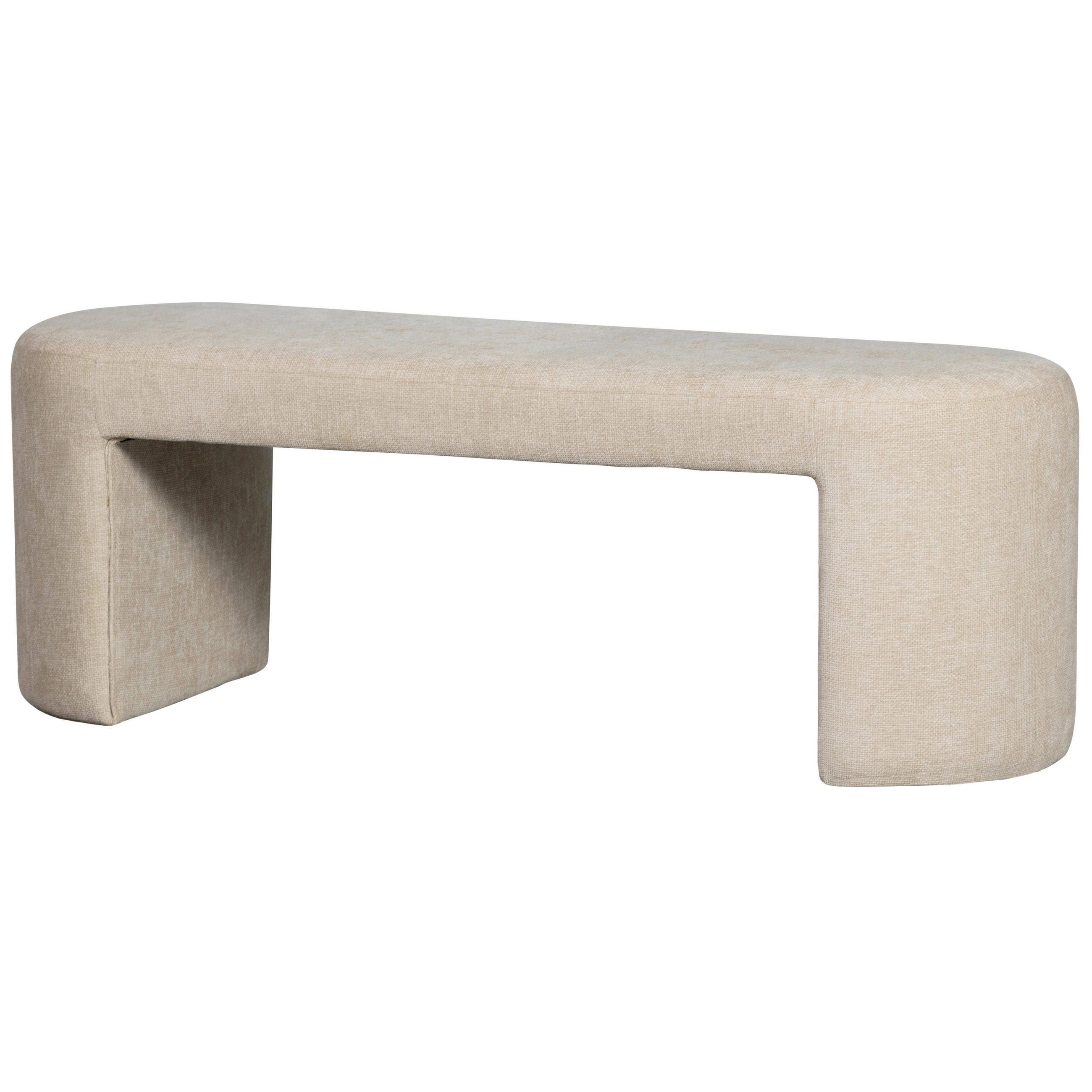 SITZBANK 130/46/46 cm Chenille Naturfarben  - Naturfarben, KONVENTIONELL, Textil (130/46/46cm) - Carryhome