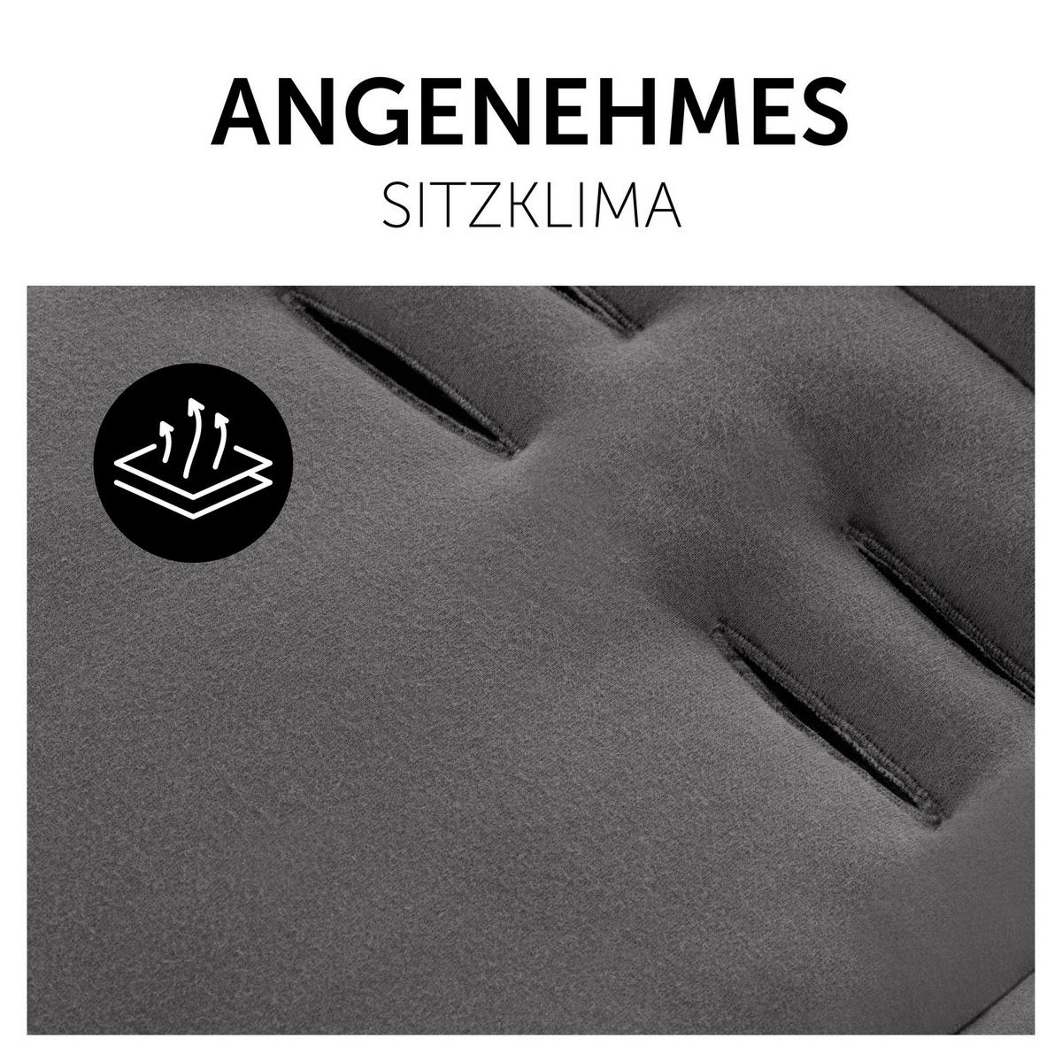 KINDERWAGENEINLAGE - Schwarz, Trend, Kunststoff (70/37/3cm) - Hauck