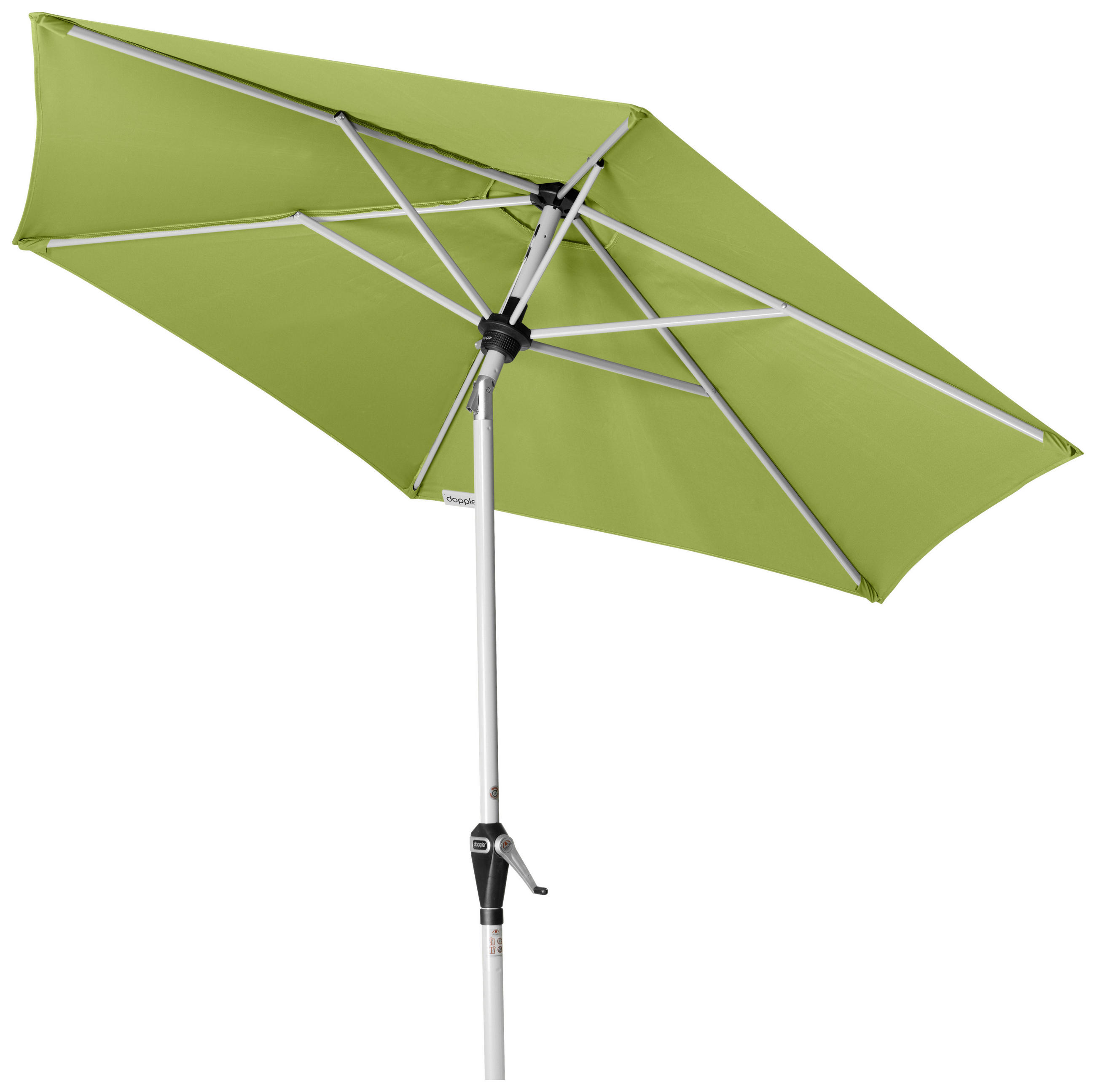 SONNENSCHIRM 210 cm Hellgrün  - Silberfarben/Hellgrün, Basics, Textil/Metall (210/210cm) - Doppler
