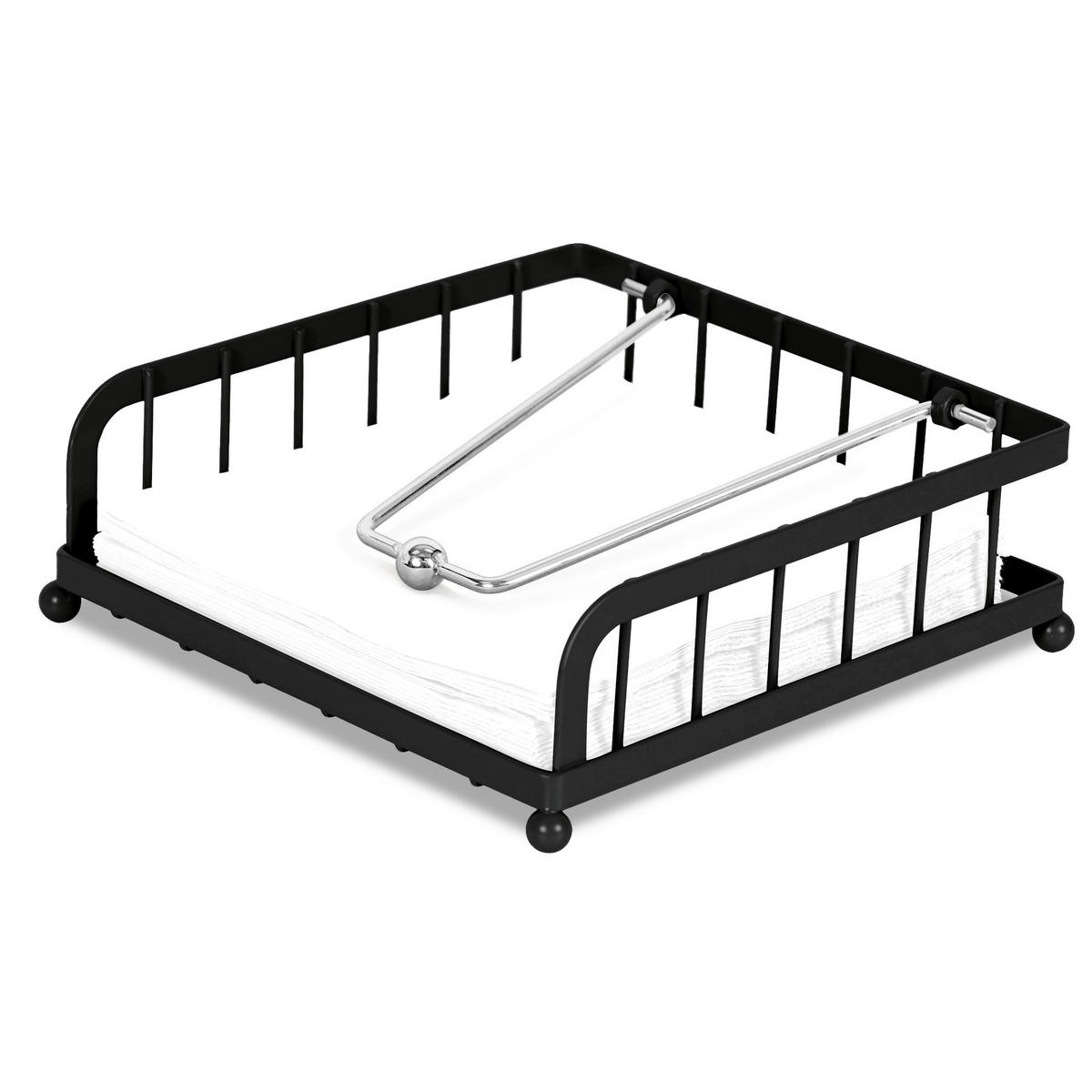 SZALVÉTATARTÓ    - fekete, Basics, fém (18,5cm)