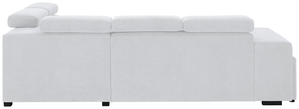 ECKSOFA Hellgrau Webstoff  - Hellgrau/Schwarz, KONVENTIONELL, Holz/Textil (283/244cm) - Carryhome
