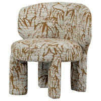 SESSEL in Webstoff Braun, Naturfarben  - Braun/Naturfarben, Design, Textil (75/76/69cm) - Livetastic