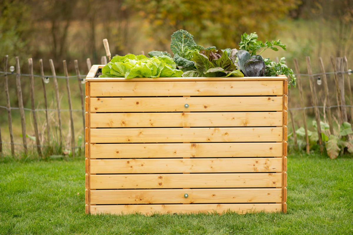 VYVÝŠENÝ ZÁHON   - farba smreka, Basics, drevo (70/90/130cm)