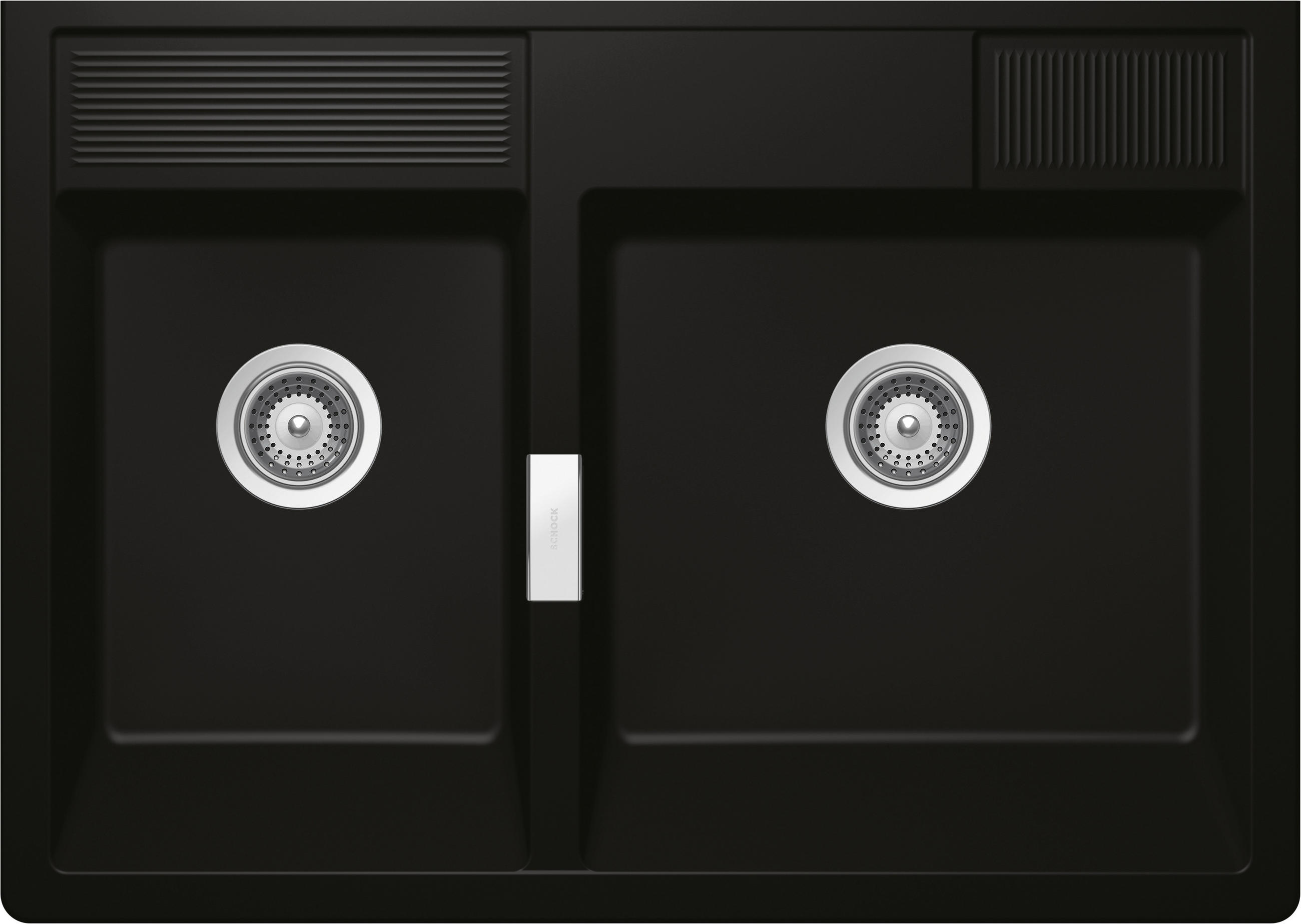 SPÜLE KALM175MNGT  - Schwarz, Basics, Stein (90/63cm) - Schock