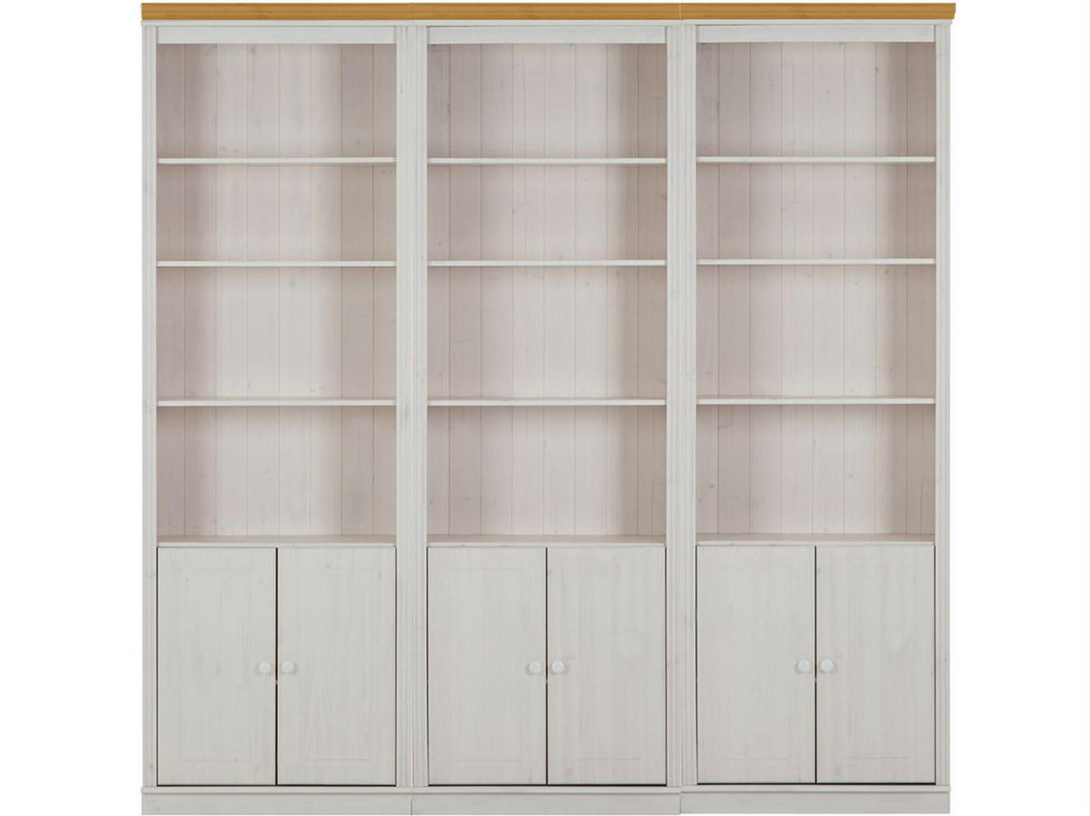 BÜCHERWAND Kiefer massiv Kieferfarben, Honig  - Kieferfarben/Honig, Design, Holz (223/222/34cm) - MID.YOU