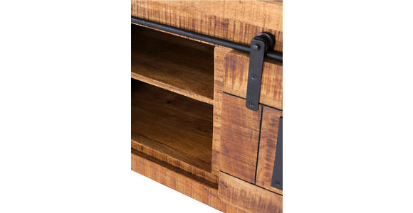 LOWBOARD  in 160/50/45 cm  - Schwarz/Naturfarben, KONVENTIONELL, Holz/Holzwerkstoff (160/50/45cm) - Landscape