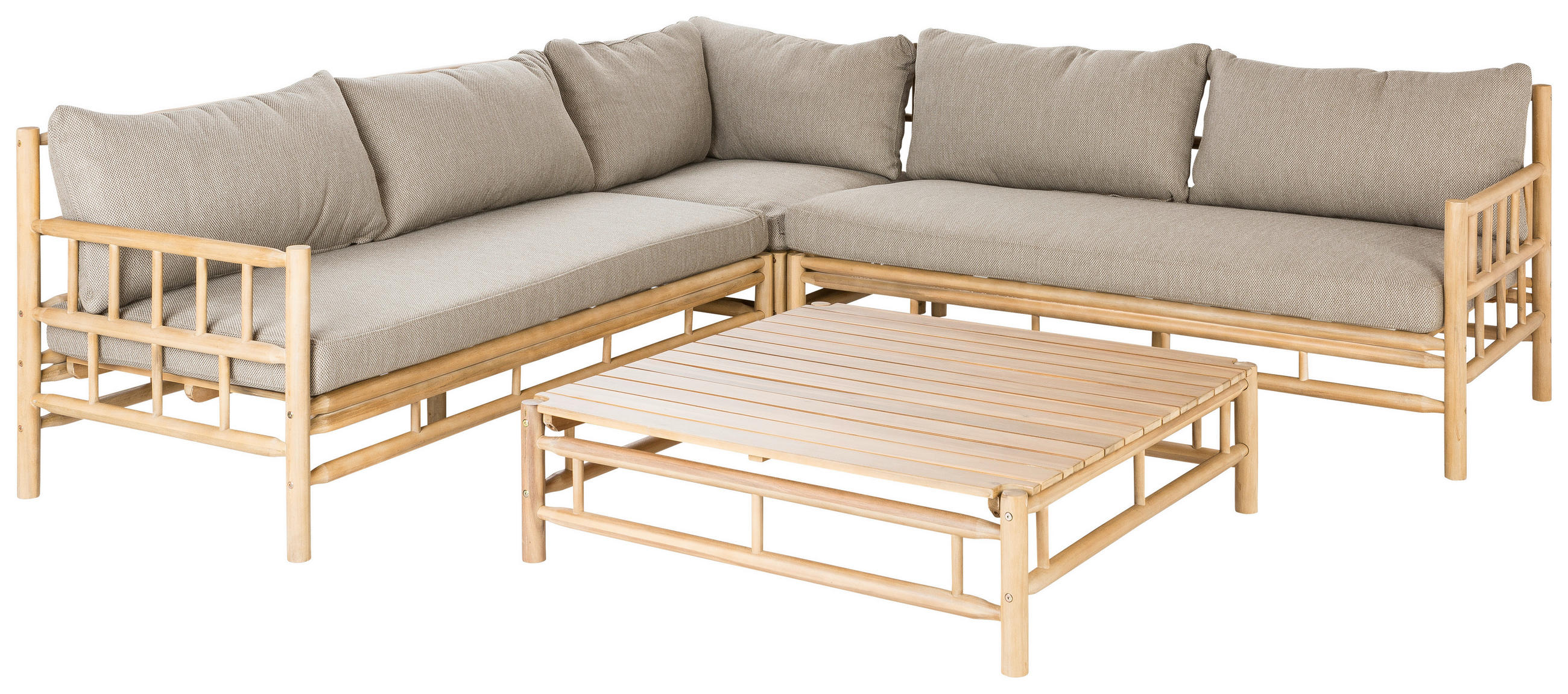 Ambia Garden Loungegarnitur Taupe, Teak 231.5x231.5 cm