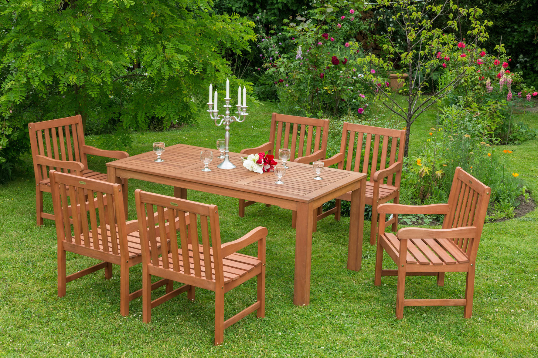 GARTENSESSEL Eukalyptusholz Naturfarben  - Naturfarben, Basics, Holz (57/89/58cm) - Gardenson