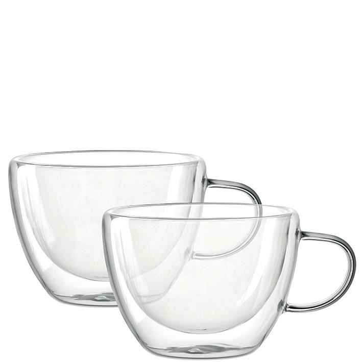 ŠALICA ZA ČAJ   360,00 ml  DUO   - prozirno, Design, staklo (14,30/7,80/11,00cm) - Leonardo