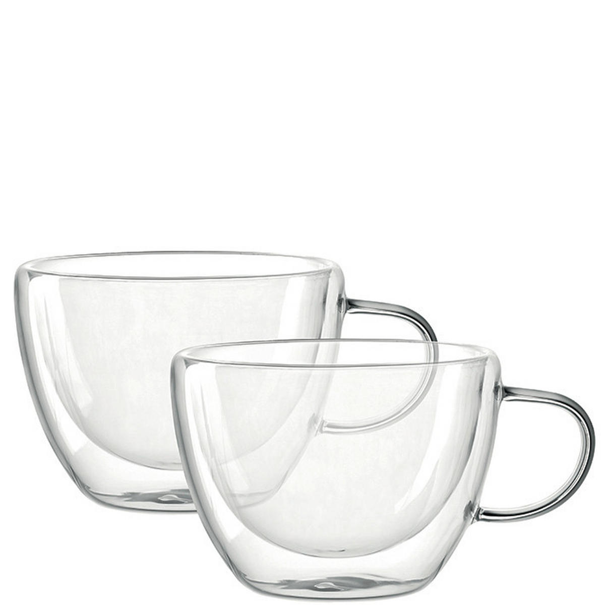 ŠALICA ZA ČAJ   360,00 ml  DUO   - prozirno, Design, staklo (14,30/7,80/11,00cm) - Leonardo