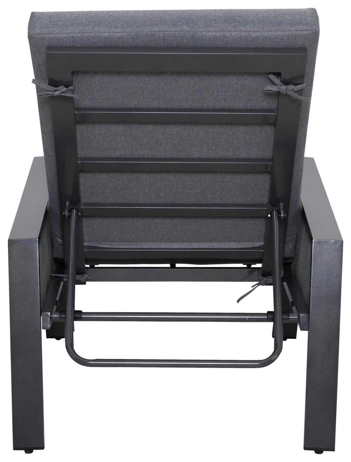 LEŽALNIK aluminij prašno lakirano svetlo siva  - svetlo siva, Design, kovina/tekstil (74/100/54/171/201cm) - Amatio