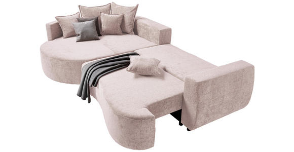 ECKSOFA Beige Chenille - Beige/Schwarz, Design, Kunststoff/Textil (194/307cm) - Carryhome