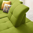 ECKSOFA in Chenille Limette  310/240 cm  - Limette/Schwarz, Design, Textil/Metall (310/240cm) - Xora
