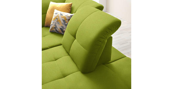ECKSOFA in Chenille Limette 310/240 cm - Limette/Schwarz, Design, Textil/Metall (310/240cm) - Xora