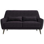 3-SITZER-SOFA  in Mikrofaser Dunkelgrau  - Dunkelgrau/Schwarz, Trend, Holz/Textil (160/86/80cm) - Carryhome
