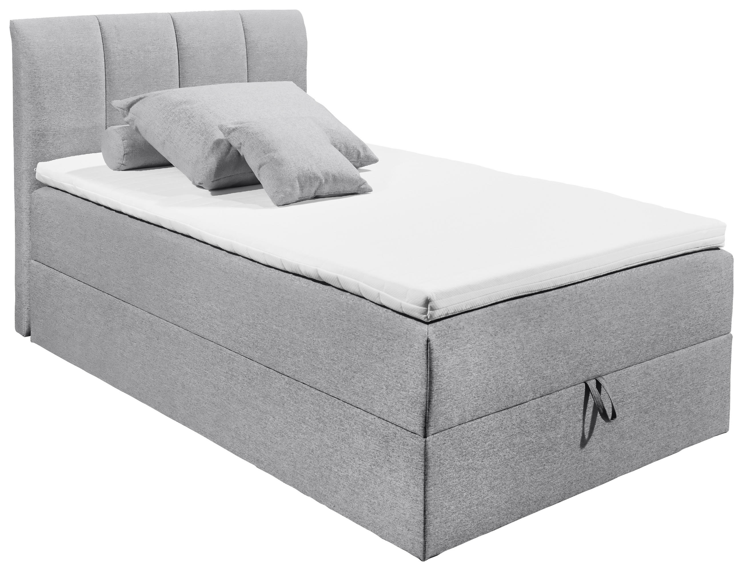 MID.YOU POSTEĽ BOXSPRING 120/200 cm, textil, sivá