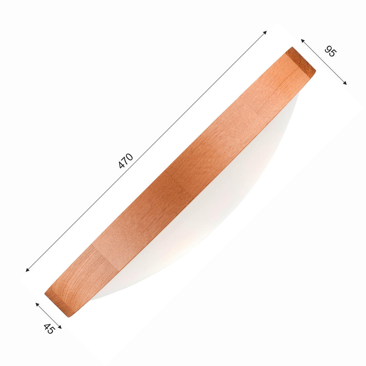 DECKENLEUCHTE  47/8 cm    - Alteiche, Natur, Holz (47/8cm)