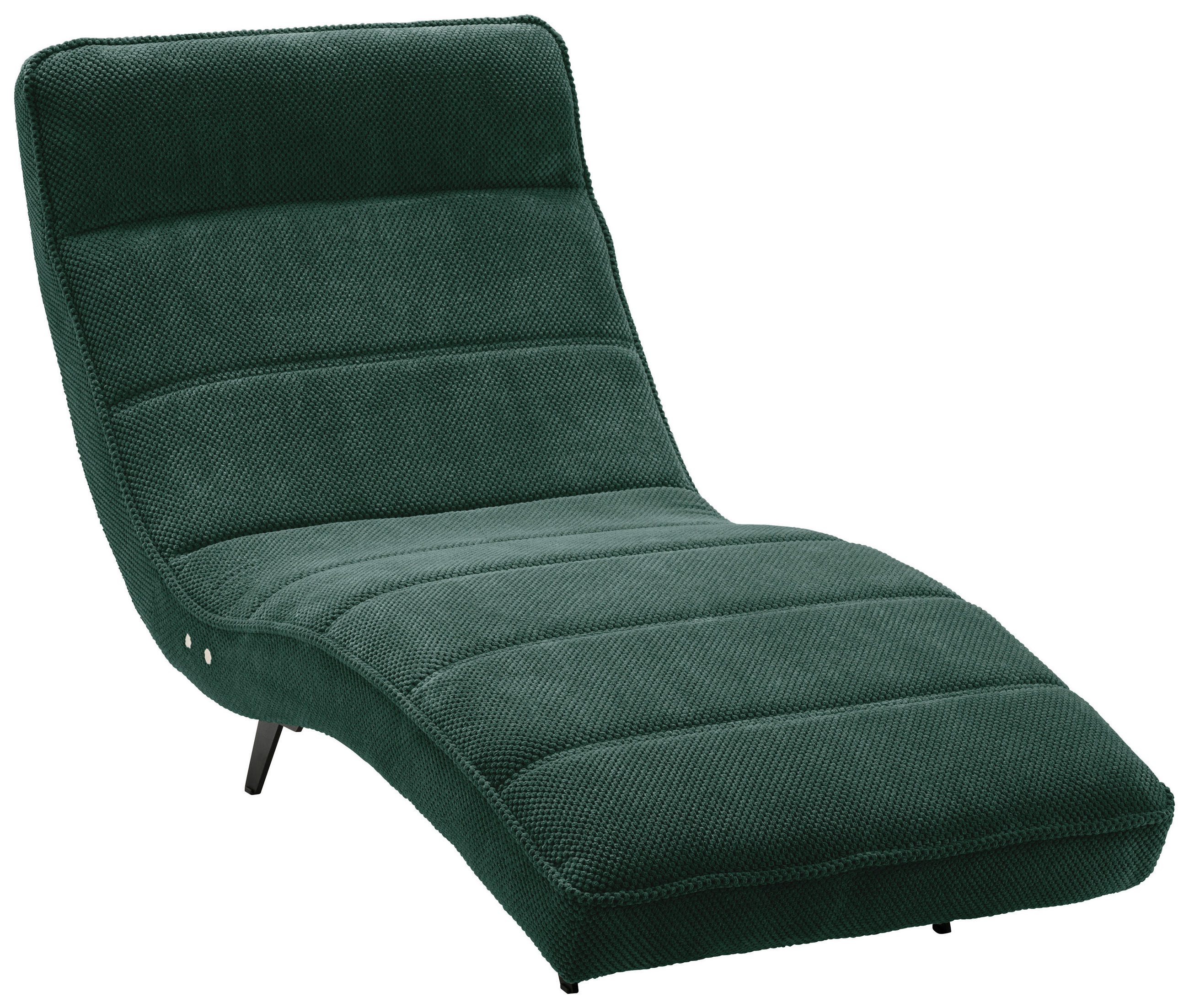 FOTOLIU ȘEZLONG DE RELAXARE in textil verde pădure - verde pădure/negru, Design, metal/textil (78/83/168cm) - Welnova