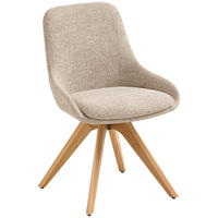 STUHL in Holz, Textil Eichefarben, Sandfarben  - Sandfarben/Eichefarben, Natur, Holz/Textil (57/90/60cm) - Anrei