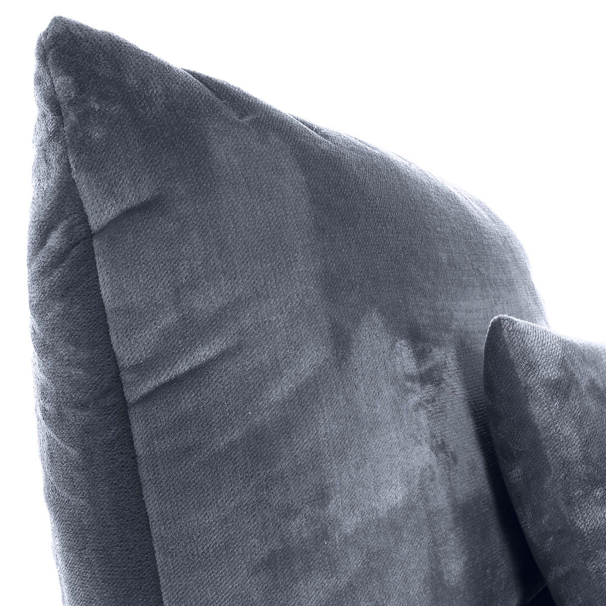 LIGGFÅTÖLJ i plysch blågrå  - blågrå/svart, Klassisk, textil/plast (100/86/166cm) - MID.YOU