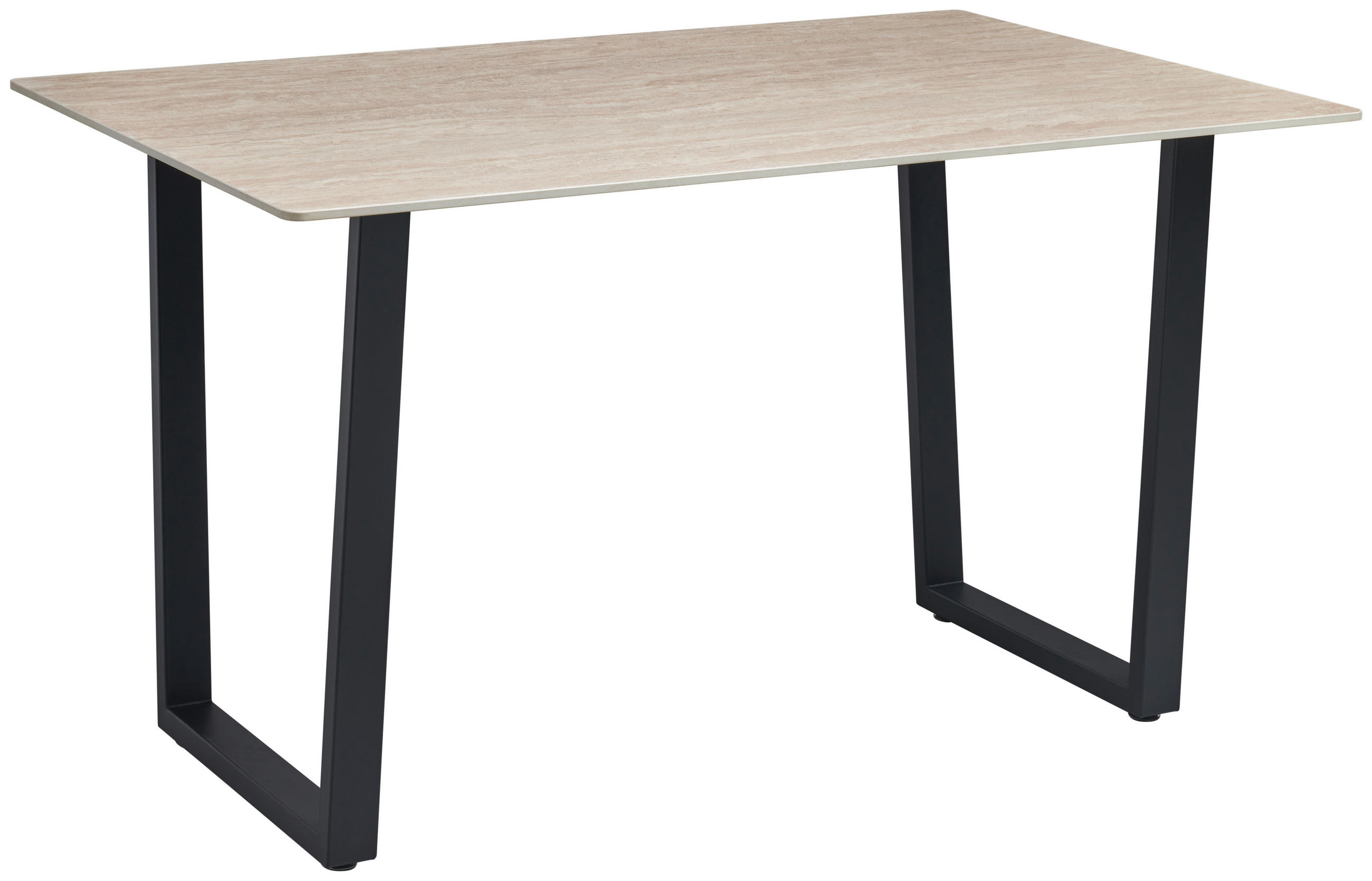 ESSTISCH rechteckig Gelb, Schwarz  - Gelb/Schwarz, KONVENTIONELL, Stein/Metall (140/76/90cm) - MID.YOU