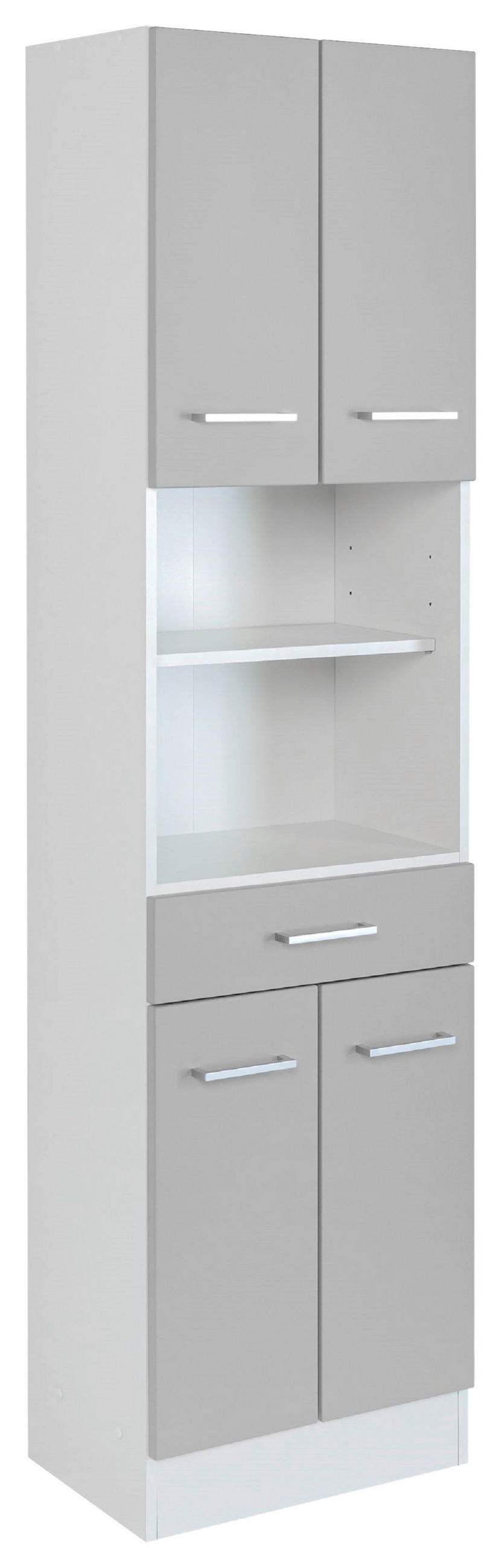 HOCHSCHRANK 50/190/35 cm  - Silberfarben/Hellgrau, MODERN, Holzwerkstoff/Metall (50/190/35cm) - Held