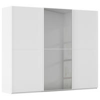 SCHWEBETÜRENSCHRANK 242/223/68 cm,  in Weiß, 3 Tür(en)  - Weiß, KONVENTIONELL, Glas/Holzwerkstoff (242/223/68cm) - Novel