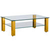 COUCHTISCH in Metall, Glas 110/70/42,5 cm  - Currygelb, Design, Glas/Kunststoff (110/70/42,5cm)