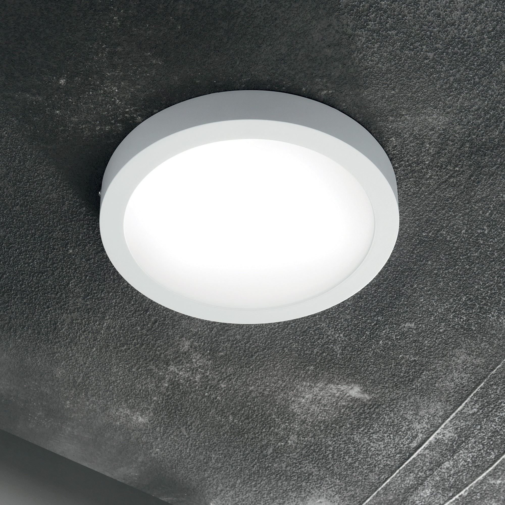 DECKENLEUCHTE  40/4 cm    - Weiß, KONVENTIONELL, Metall (40/4cm) - Ideal Lux