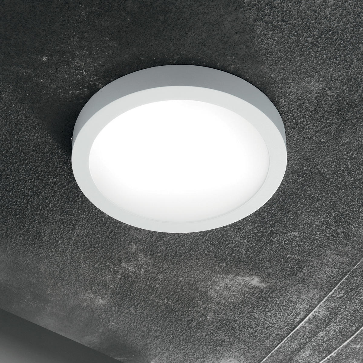 DECKENLEUCHTE  40/4 cm    - Weiß, KONVENTIONELL, Metall (40/4cm) - Ideal Lux