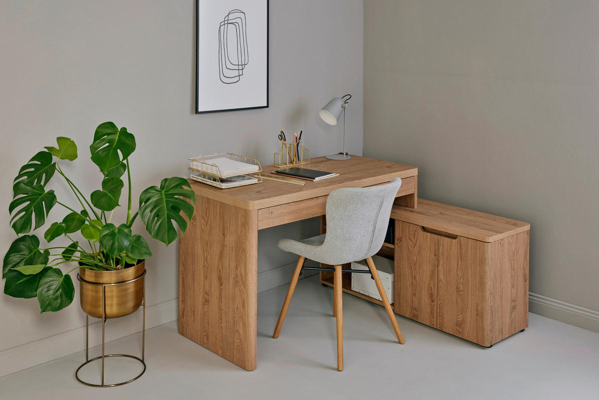 ECKSCHREIBTISCH 140/118/76 cm  in Eichefarben  - Eichefarben, Modern, Holzwerkstoff (140/118/76cm) - Livetastic