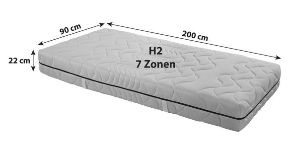 Komfortschaummatratze Ergo Duo 90x200cm H2 - Weiß, Textil (90/200cm) - Primatex