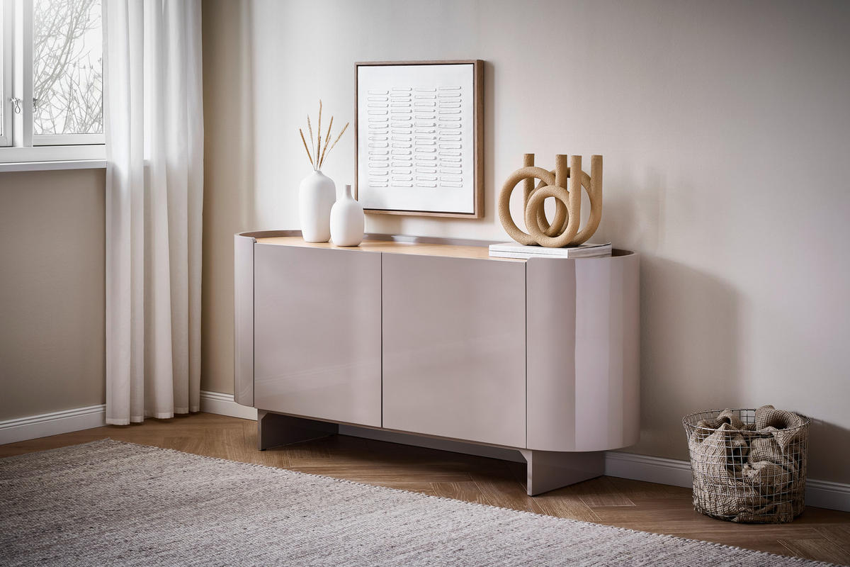 SIDEBOARD  in 160/75/45 cm  - Kaschmir/Eichefarben, Design, Holz/Holzwerkstoff (160/75/45cm) - Novel