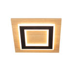 LED-DECKENLEUCHTE   - Schwarz/Naturfarben, Natur, Holzwerkstoff/Metall (32/32cm) - Novel