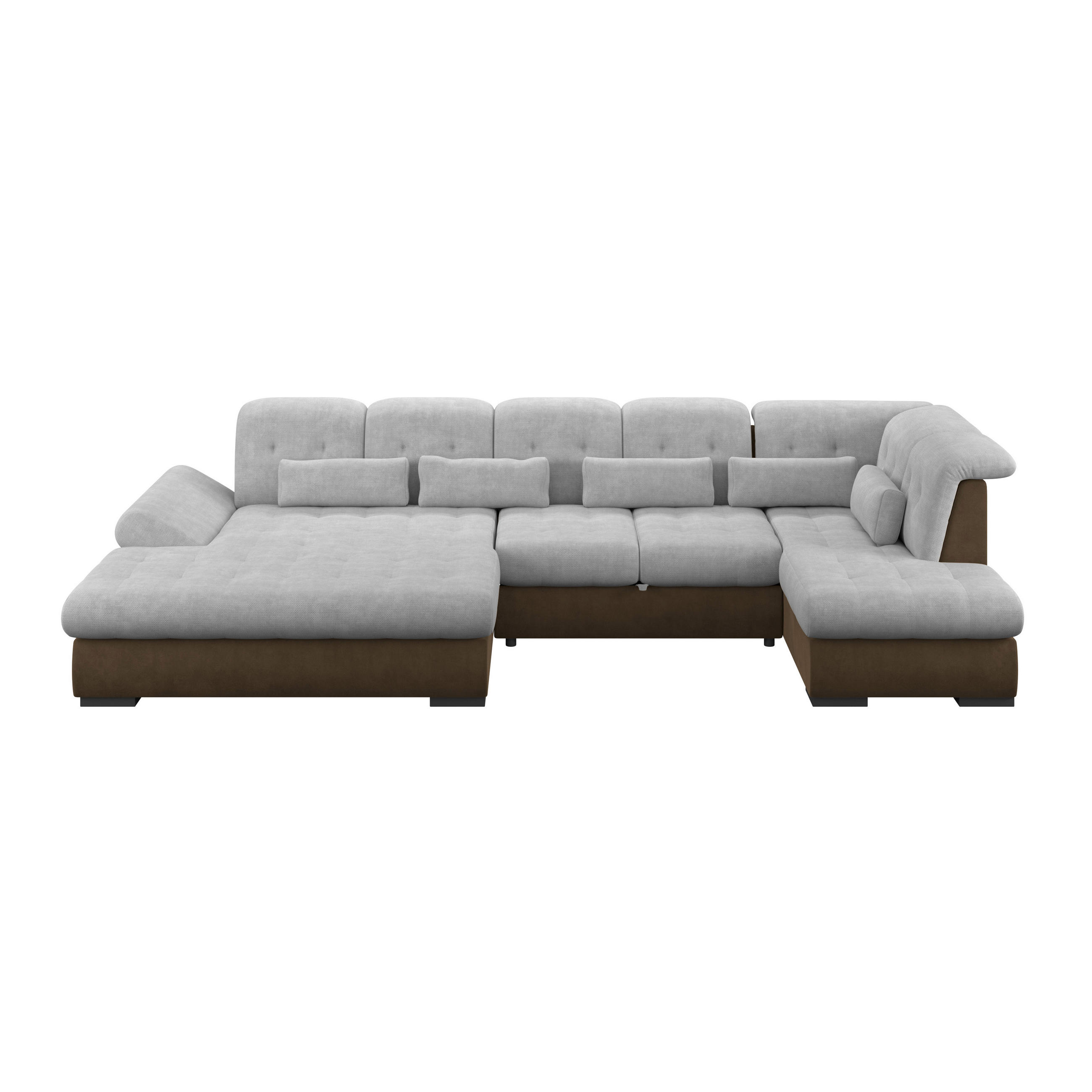 Wohnlandschaft Madera Silberfarben S 358x312 cm