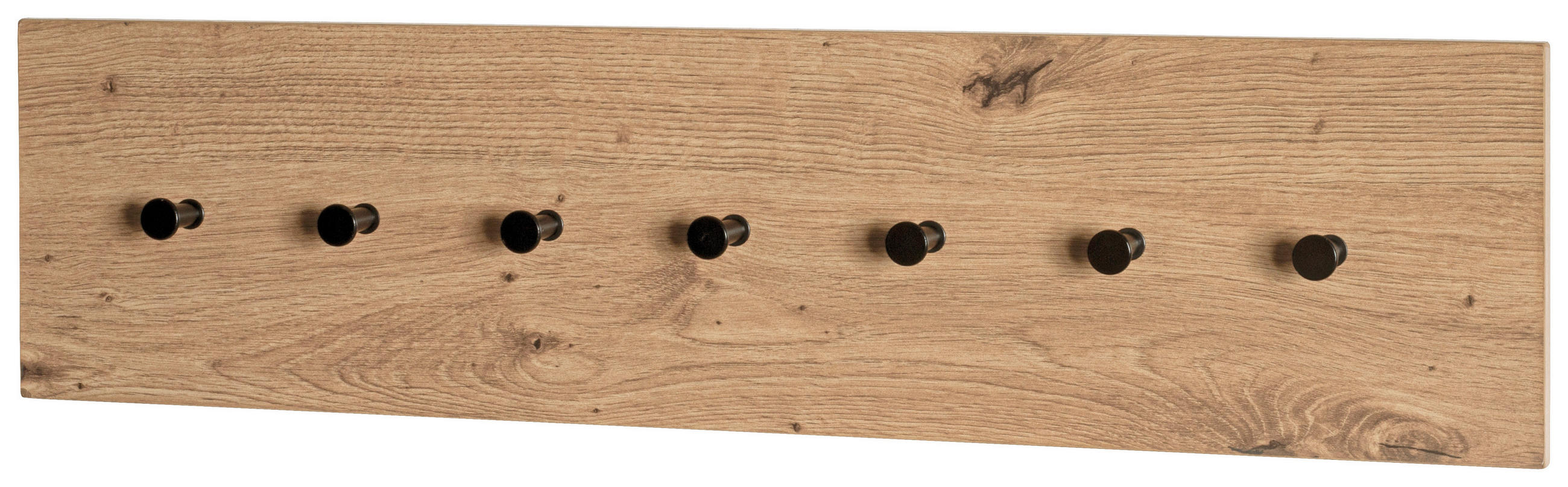 WANDGARDEROBE - Eichefarben/Schwarz, Holzwerkstoff/Metall (80/20/5cm)