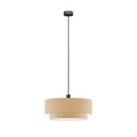 FÜGGŐLÁMPA 50/40/130 cm  - szahara/homokszínű, Basics, műanyag/textil (50/40/130cm)
