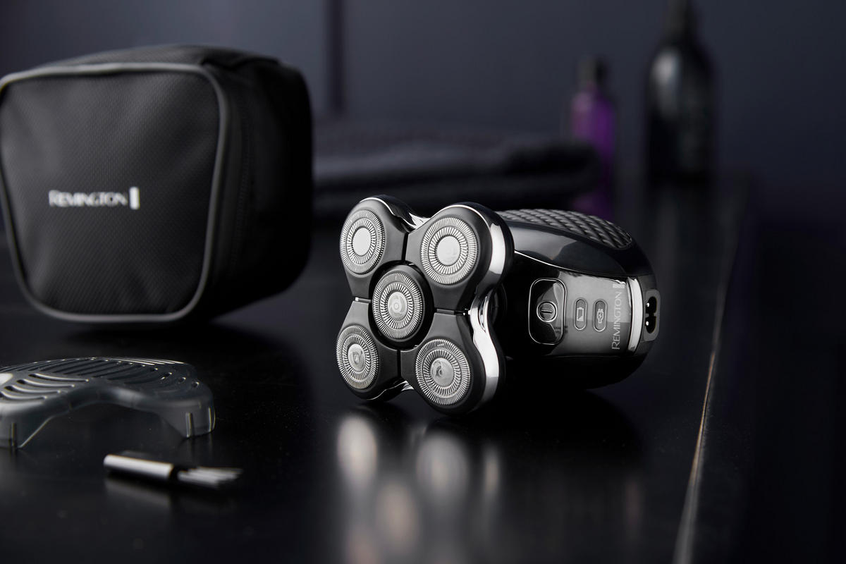 HERRENRASIERER Glatzenrasierer  - Grauweiß/Schwarz, Basics, Kunststoff (7/8/9,5cm) - Russell Hobbs