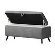 BETTBANK 145/45/50 cm   - Dunkelgrau/Schwarz, Trend, Holz/Textil (145/45/50cm) - Esposa