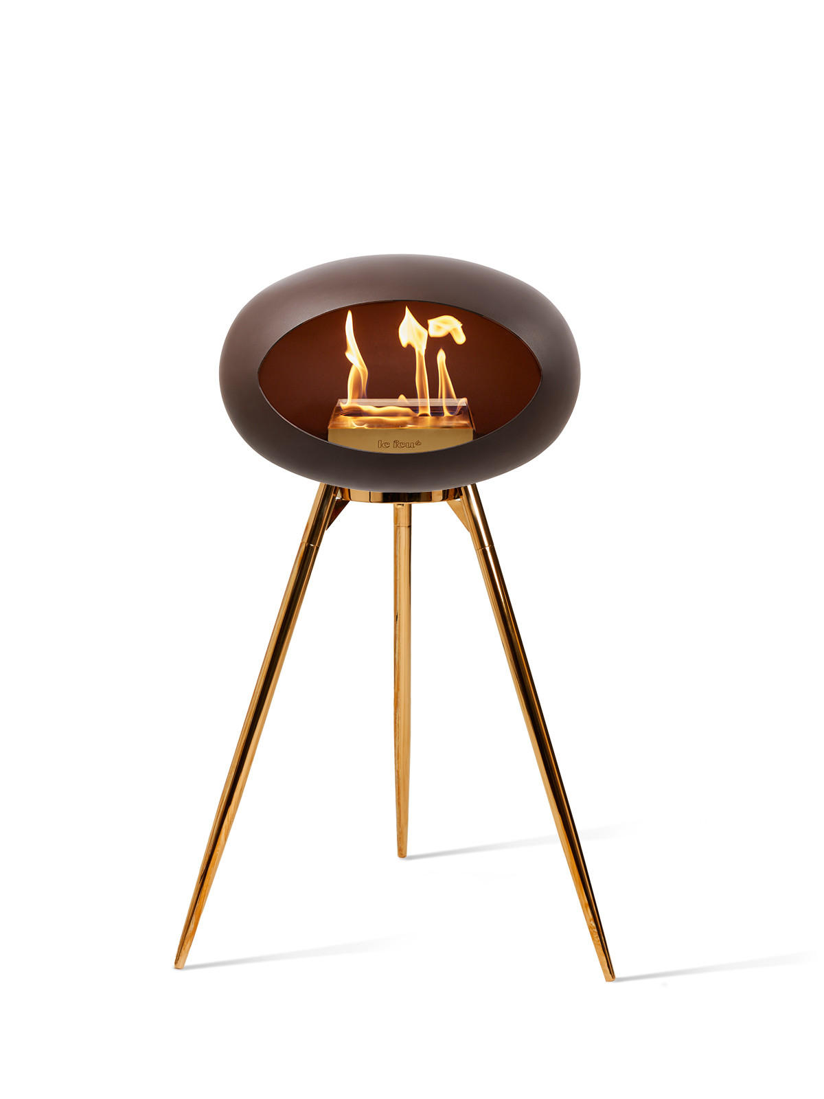 KAMIN NA ETANOL - mocha rjava, Basics, kovina (59/68/106cm)