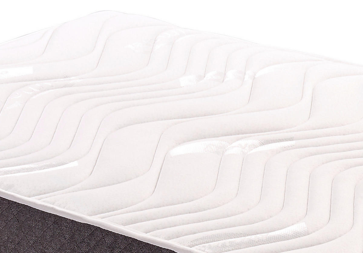 VISCOMATRATZE 90/200 cm Höhe ca. 22 cm 7 -Zonen - Weiß, KONVENTIONELL, Textil (90/200cm) - Livetastic