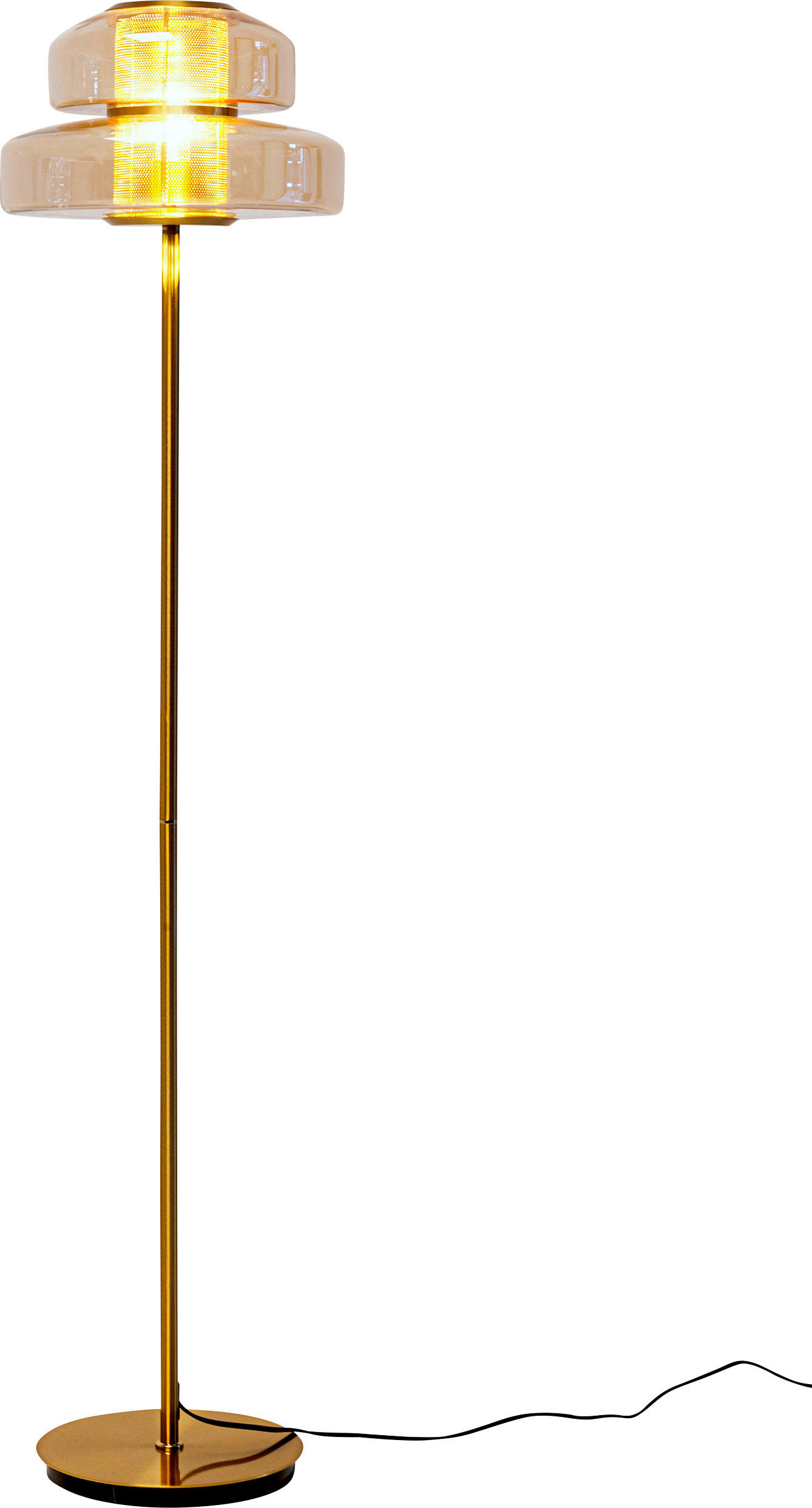 Kare-Design Stehleuchte Messing 34x155x34 cm