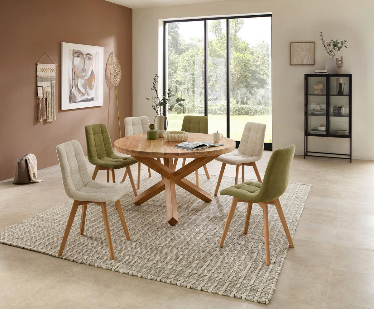 ESSTISCH in Holz 130/130/76 cm  - Akaziefarben, MODERN, Holz (130/130/76cm) - Livetastic
