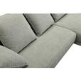 ECKSOFA in Mikrofaser Hellgrau  282/171 cm  - Hellgrau/Schwarz, Design, Textil/Metall (282/171cm) - Hom`in