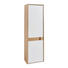 GARDEROBENSCHRANK Wildeiche furniert, teilmassiv geölt, gewachst Eichefarben, Weiß - Eichefarben/Weiß, KONVENTIONELL, Glas/Holz (60/193/38cm) - Linea Natura
