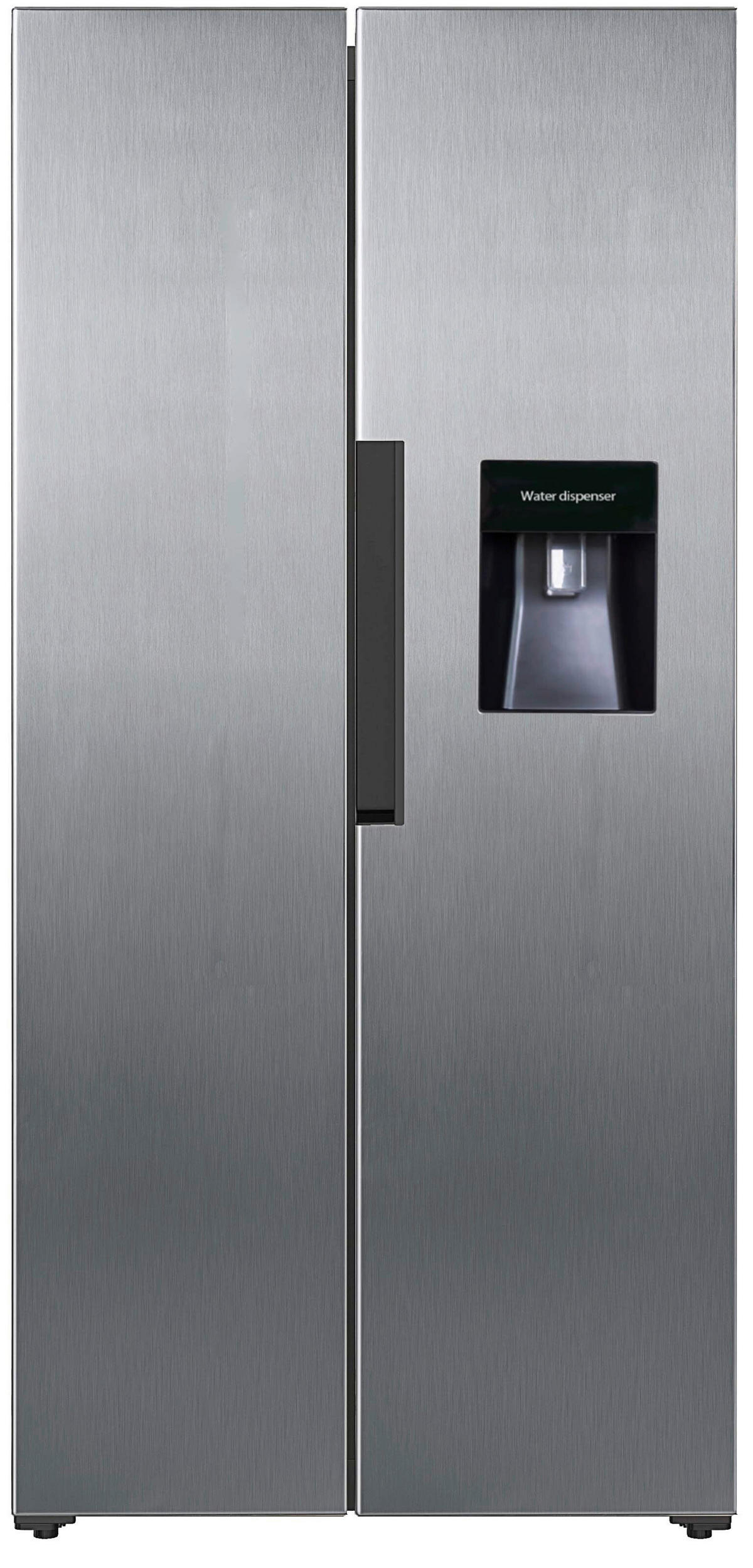 SIDE-BY-SIDE 83,6/178/63,6 cm SBS440.4A+NFWDE SI  - Silberfarben, Trend, Kunststoff/Metall (83,6/178/63,6cm) - PKM