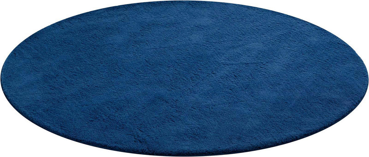 WEBTEPPICH Wohnzimmer 200 cm Fiona Blau rund  - Blau, KONVENTIONELL, Textil (200cm) - Novel