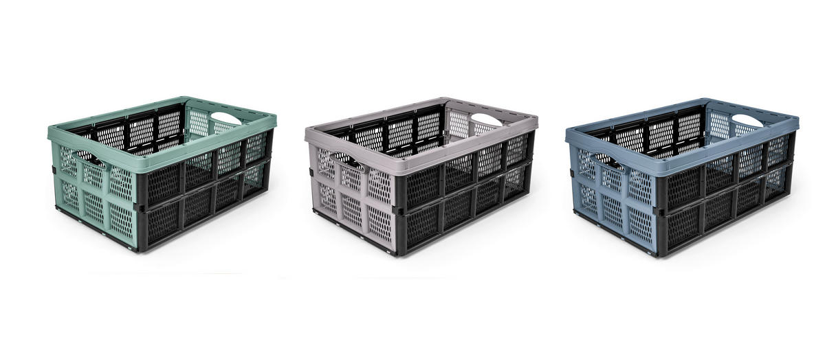 KLAPPBOX 51/23/34 cm   - greige/pastellgrön, Klassisk, plast (51/23/34cm)