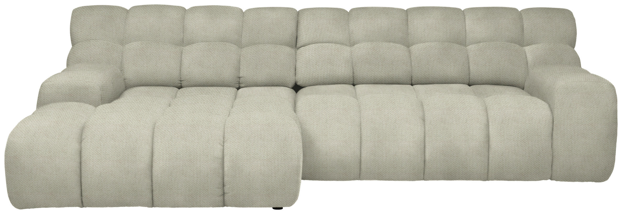 ECKSOFA in Webstoff Naturfarben  - Schwarz/Naturfarben, Modern, Kunststoff/Textil (180/297cm) - Welnova